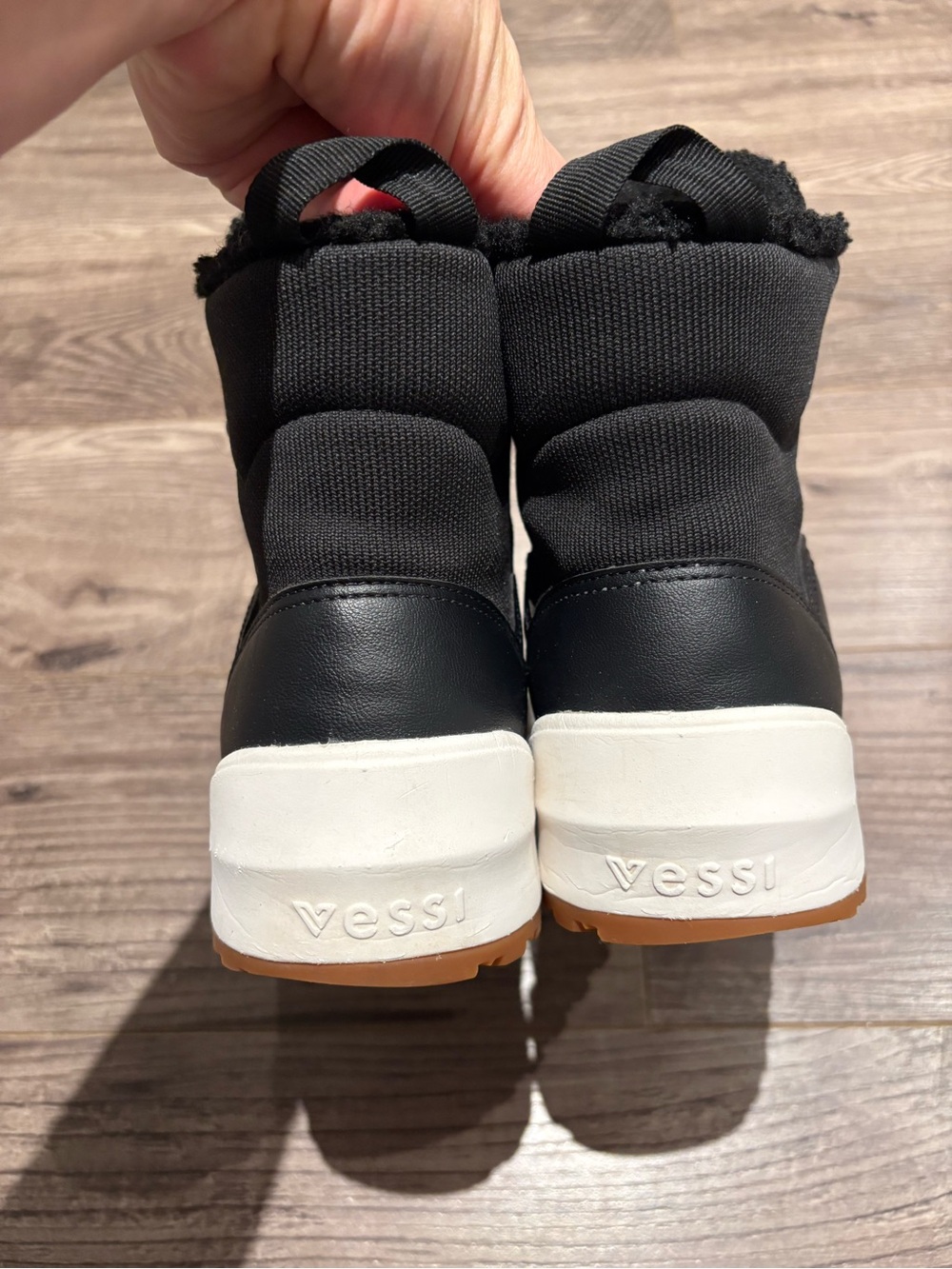 Vessi Alta Waterproof High Top Boots in Asphalt Black Womens Size 9 - Picture 5 of 11